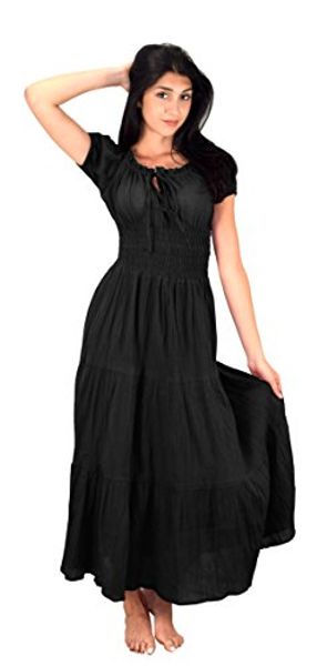 peach couture womens renaissance vintage smocked gypsy tank dress, Black;gray
peach couture womens renaissance vintage smocked gypsy tank dress, Black;gray