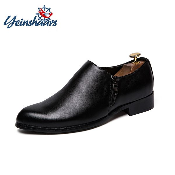 yeinshaars 2019 fashion soft leather dress shoes men zip slip-on breathable wedding shoes business men zapatos de hombre, Black
yeinshaars 2019 fashion soft leather dress shoes men zip slip-on breathable wedding shoes business men zapatos de hombre, Black