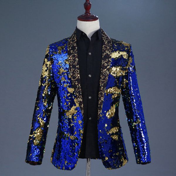 masculino luxury men's clothing sequins blazer stage performance nightclub bar dj male singer host dress suit coat 6 colours, White;black
masculino luxury men's clothing sequins blazer stage performance nightclub bar dj male singer host dress suit coat 6 colours, White;black
