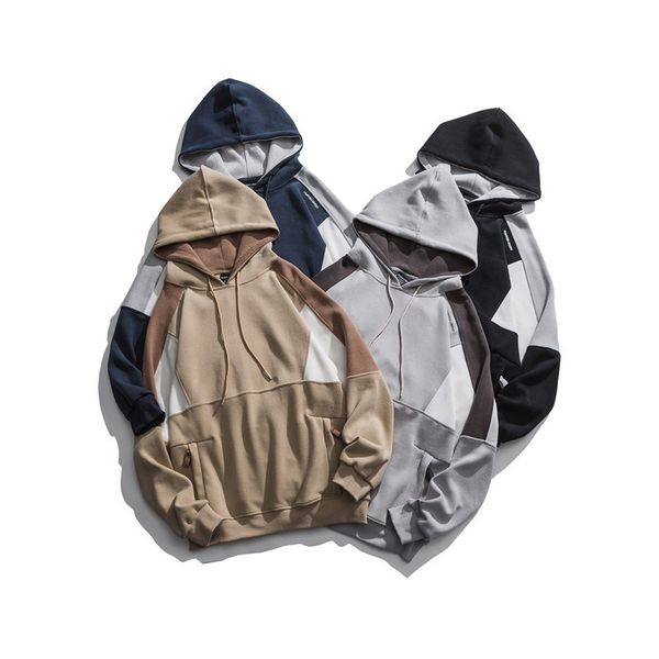 men's hoodies & sweatshirts vintage sweater spring casual stitching hit color hooded male trend retro college style hoodie m-2xl, Black
men's hoodies & sweatshirts vintage sweater spring casual stitching hit color hooded male trend retro college style hoodie m-2xl, Black