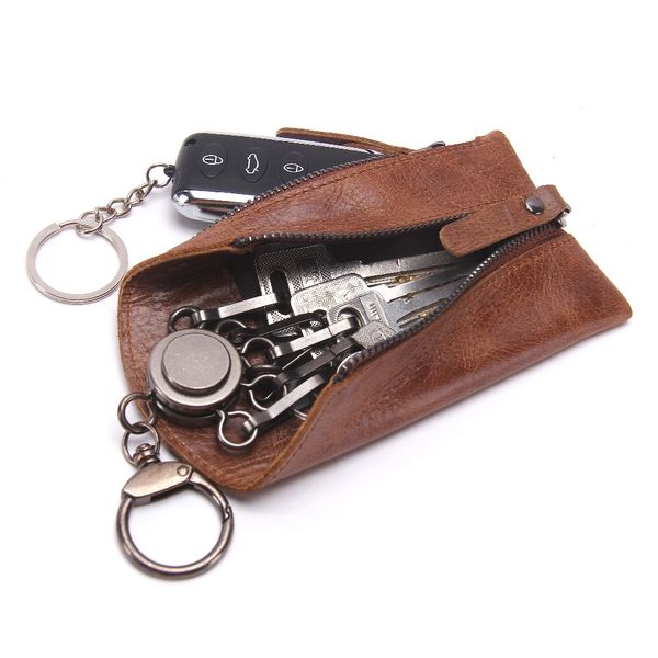 vintage genuine leather key wallet women keychain covers zipper key case bag men key holder housekeeper keys organizer, Slivery;golden
vintage genuine leather key wallet women keychain covers zipper key case bag men key holder housekeeper keys organizer, Slivery;golden