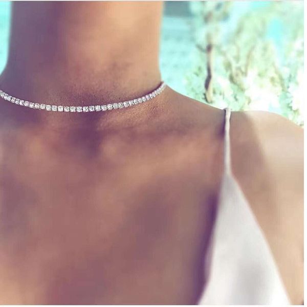 shuangr gold silver color crystal stretch rhinestone chain choker necklace for women party collar necklace jewelry gift, Golden;silver
shuangr gold silver color crystal stretch rhinestone chain choker necklace for women party collar necklace jewelry gift, Golden;silver