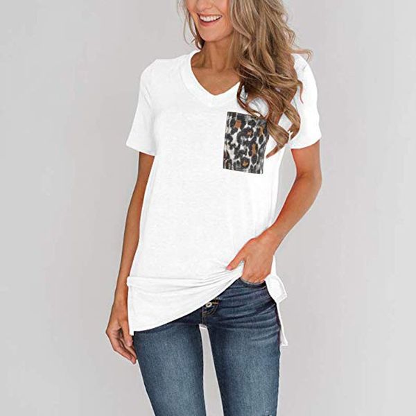 plus size summer 2020 t shirt women streetwear casual leopard pocket short sleeves t shirt fashion simple tshirt women, White
plus size summer 2020 t shirt women streetwear casual leopard pocket short sleeves t shirt fashion simple tshirt women, White