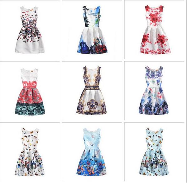 new baby girls sleeveless dresses girl floral printed slim a-line princess party dress kids clothes children clothing 7-15y, Red;yellow
new baby girls sleeveless dresses girl floral printed slim a-line princess party dress kids clothes children clothing 7-15y, Red;yellow