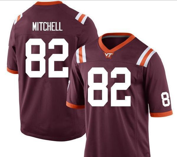 women va tech hokies j.mitchell #82 hezekiah grimsley #6 ladies embroidery college jersey size s-4xl or custom any name or number jersey, Black;red 
women va tech hokies j.mitchell #82 hezekiah grimsley #6 ladies embroidery college jersey size s-4xl or custom any name or number jersey, Black;red