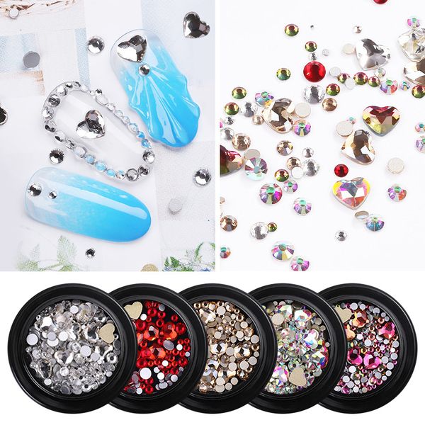 1/box colorful 3d nail rhinestones stones ab color heart round flat bottom multi size clear rhinestones diy 3d nail decoration, Silver;gold
1/box colorful 3d nail rhinestones stones ab color heart round flat bottom multi size clear rhinestones diy 3d nail decoration, Silver;gold