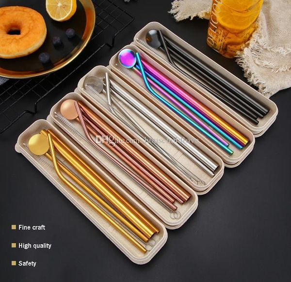 straws 304 stainless steel environmentally friendly drinking tube group boxed portable straw set art metal straw creative with spoon straw
straws 304 stainless steel environmentally friendly drinking tube group boxed portable straw set art metal straw creative with spoon straw