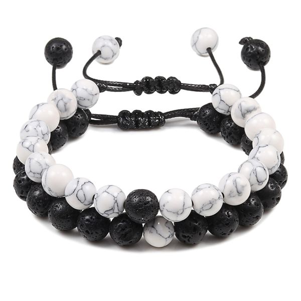 2pcs/set braided bracelets men natural stone yingyang lava bead bracelet yoga bangles friend jewelry couple gift set unisex, Black
2pcs/set braided bracelets men natural stone yingyang lava bead bracelet yoga bangles friend jewelry couple gift set unisex, Black