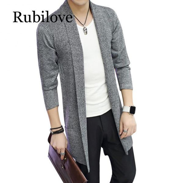 rubilove casual long sleeve knitted cardigan men's solid color coat slim fit outwear, White;black
rubilove casual long sleeve knitted cardigan men's solid color coat slim fit outwear, White;black