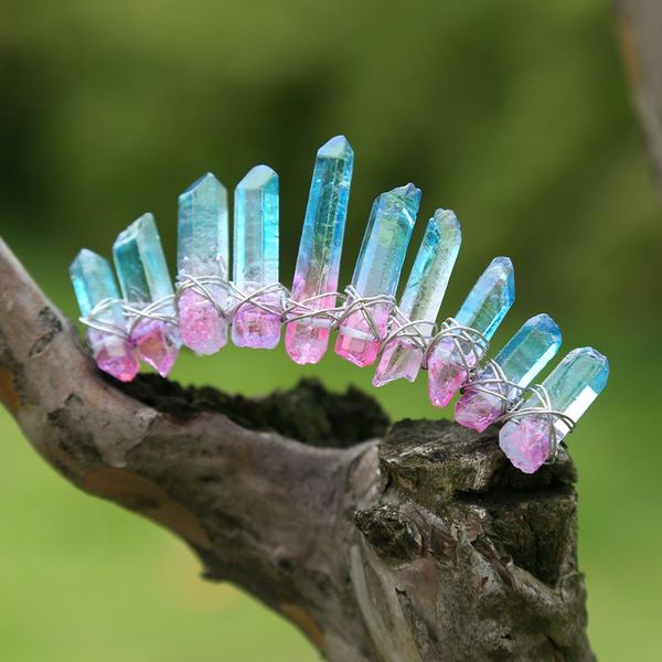 aura quartz crystal crown natural raw matte rainbow stone opal angel aura gold comb bridal princess hair accessories, Golden;white
aura quartz crystal crown natural raw matte rainbow stone opal angel aura gold comb bridal princess hair accessories, Golden;white