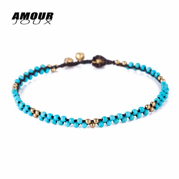 2018 new women's anklets handmade wax rope two layers beaded chain vintage anklet foot chain on the leg enkelbandje, Red;blue
2018 new women's anklets handmade wax rope two layers beaded chain vintage anklet foot chain on the leg enkelbandje, Red;blue