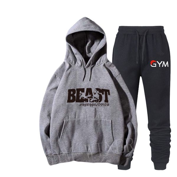 the new beast men's sportswear set 2019 autumn new hoodies sports sets tracksuits two piece men's hoodies + pants 2 pieces sets, Gray
the new beast men's sportswear set 2019 autumn new hoodies sports sets tracksuits two piece men's hoodies + pants 2 pieces sets, Gray