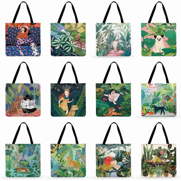 ladies shoulder bag cal plant printed tote bag for women casual totes linen fabric foldable shopping beach
ladies shoulder bag cal plant printed tote bag for women casual totes linen fabric foldable shopping beach