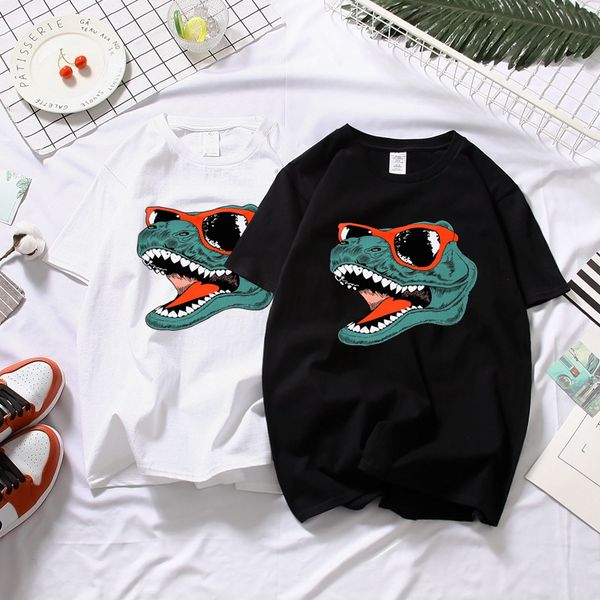 summer trend men and women short-sleeved t-shirt cut carton printing couple with fashion round neck t-shirt streewear, White;black
summer trend men and women short-sleeved t-shirt cut carton printing couple with fashion round neck t-shirt streewear, White;black