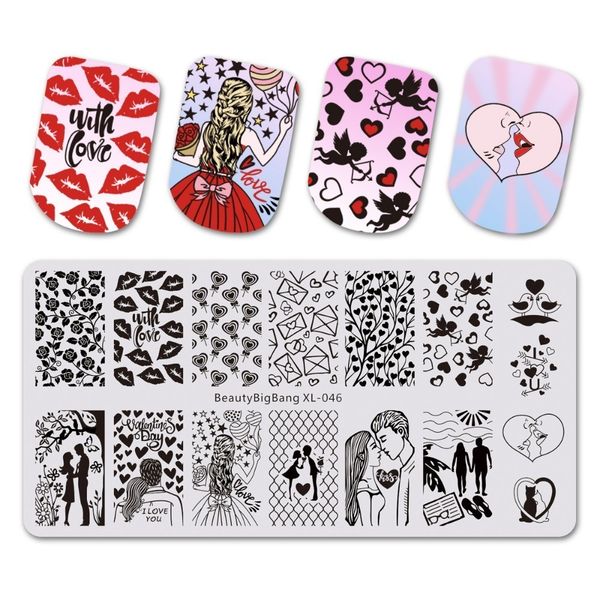 beautybigbang nail stamping plates valentine's day theme shape nail template plate rectangle stencil stamp for nails bbb xl-046, White
beautybigbang nail stamping plates valentine's day theme shape nail template plate rectangle stencil stamp for nails bbb xl-046, White