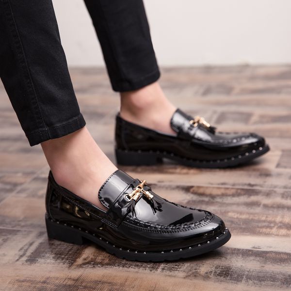 men's dress shoes large size luxury italian style fashion men's formal shoes brand set foot business mens moccasin driving, Black
men's dress shoes large size luxury italian style fashion men's formal shoes brand set foot business mens moccasin driving, Black