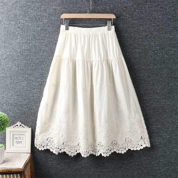 2020 new spring summer women skirt literary fresh embroidery cotton and linen elasticated waist loose skirts women, Black
2020 new spring summer women skirt literary fresh embroidery cotton and linen elasticated waist loose skirts women, Black