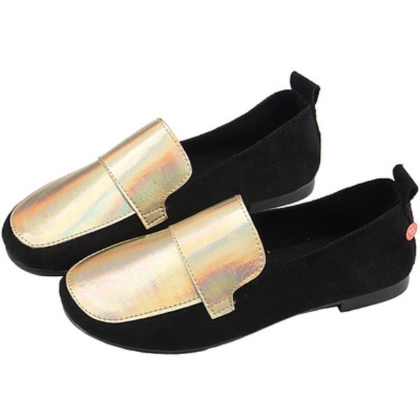 2019 spring new laser female mori girl retro simple wild england wind square head driving shoes female, Black
2019 spring new laser female mori girl retro simple wild england wind square head driving shoes female, Black