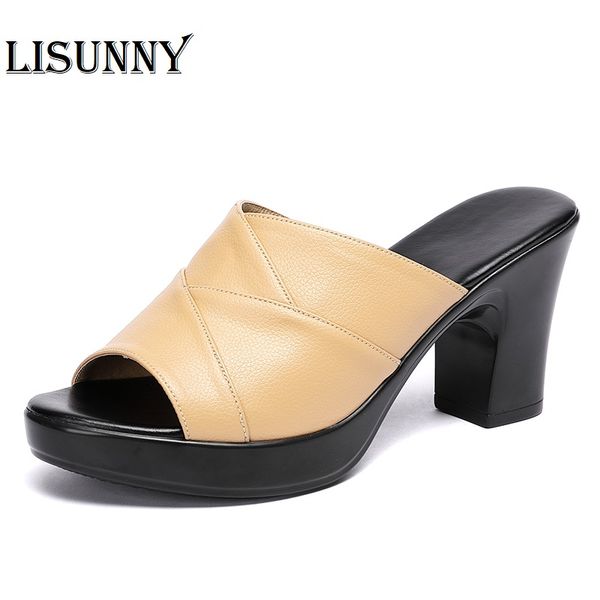 lisunny 2020 women's slippers genuine leather sandals summer high heels women shoes woman slippers summer sandals fashion shoes, Black
lisunny 2020 women's slippers genuine leather sandals summer high heels women shoes woman slippers summer sandals fashion shoes, Black
