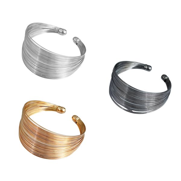 metal smooth aperture open bracelet multilayer wire cuff bangle women 2019 fashion jewelry accessories geometric punk bracelet, Black
metal smooth aperture open bracelet multilayer wire cuff bangle women 2019 fashion jewelry accessories geometric punk bracelet, Black