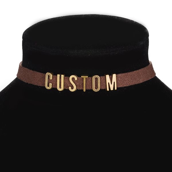 handmade velvet leather choker customized custom women men collar cosplay choose letter name word collar alpabet necklace, Silver
handmade velvet leather choker customized custom women men collar cosplay choose letter name word collar alpabet necklace, Silver