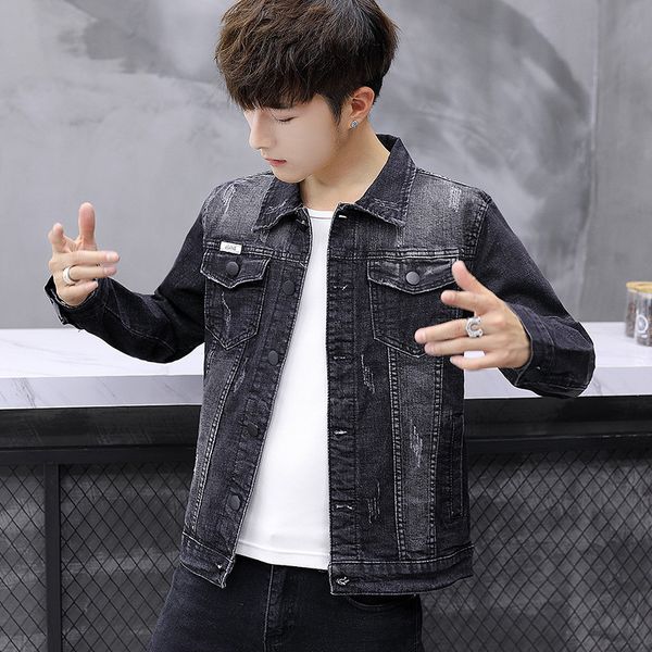 2019 new style spring jeans coat men's korean-style spring and autumn students trend cool handsome men's jacket outside clothes, Black;brown
2019 new style spring jeans coat men's korean-style spring and autumn students trend cool handsome men's jacket outside clothes, Black;brown