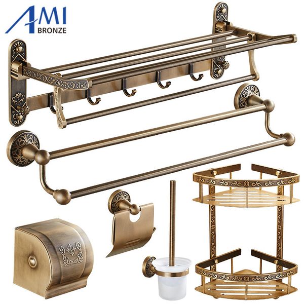 antique brushed carved space aluminum bathroom fixture towel shelf paper holder cloth hook bath hardware a270 series
antique brushed carved space aluminum bathroom fixture towel shelf paper holder cloth hook bath hardware a270 series