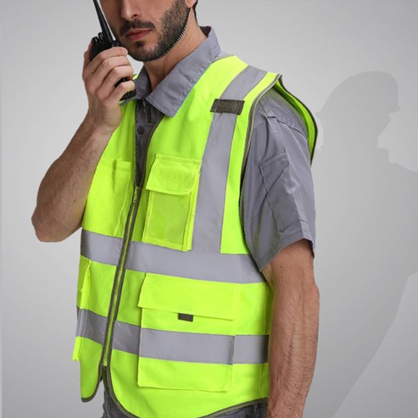 carefully crafted high-visibility reflective fluorescent vest outdoor work safety warning coat comfortable construction, Black;red
carefully crafted high-visibility reflective fluorescent vest outdoor work safety warning coat comfortable construction, Black;red
