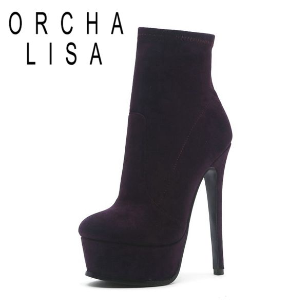 orcha lisa winter ankle boots for women round toe 16.5cm thin high heels flock high platforms plus size 34-42 elegant c1781, Black
orcha lisa winter ankle boots for women round toe 16.5cm thin high heels flock high platforms plus size 34-42 elegant c1781, Black