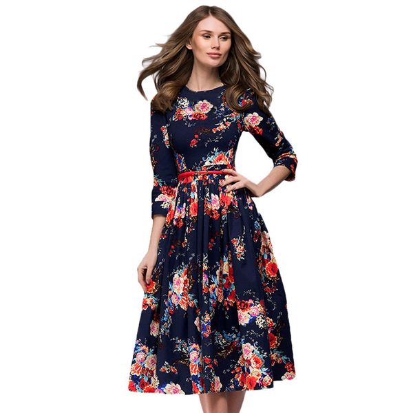 2018 summer dress female women ladies half sleeve floral printing long sleevel retro dress fashion vestidos robe, Black;gray
2018 summer dress female women ladies half sleeve floral printing long sleevel retro dress fashion vestidos robe, Black;gray
