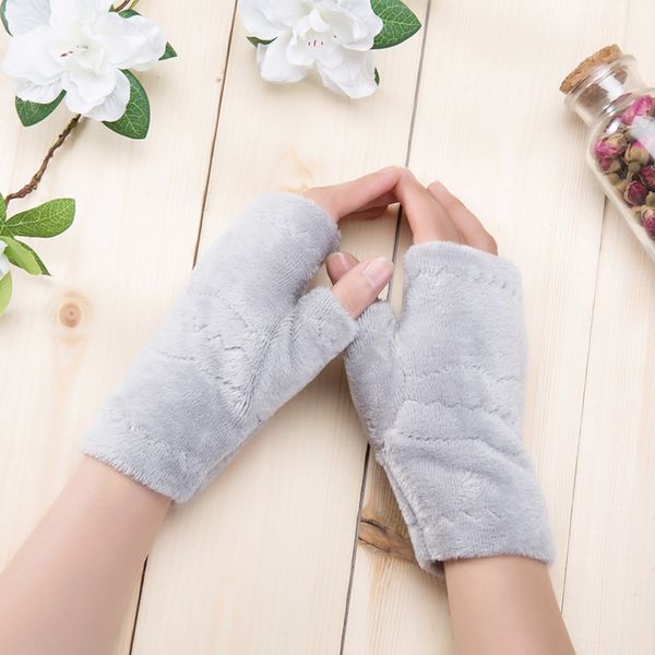 women winter gloves solid velvet brief wrist fingerless gloves outdoor plush thick warm guantes invierno luvas de inverno, Blue;gray
women winter gloves solid velvet brief wrist fingerless gloves outdoor plush thick warm guantes invierno luvas de inverno, Blue;gray