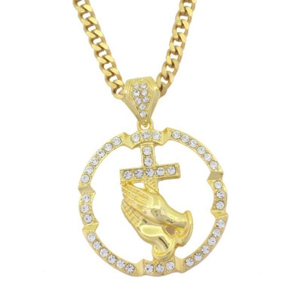 hip hop new prayer hands and cross pendant necklace for men pray eace rhinestone pandent, Silver
hip hop new prayer hands and cross pendant necklace for men pray eace rhinestone pandent, Silver