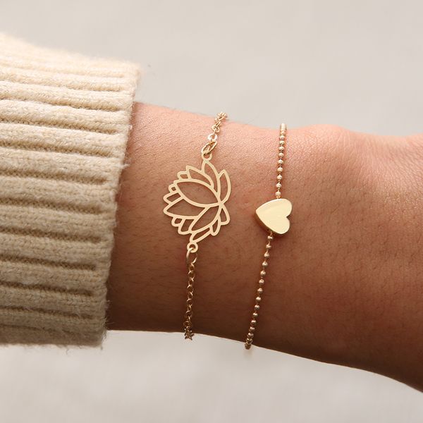 2018 new simple female personality hollow lotus gold bracelets christmas bangle gift for women, Black
2018 new simple female personality hollow lotus gold bracelets christmas bangle gift for women, Black