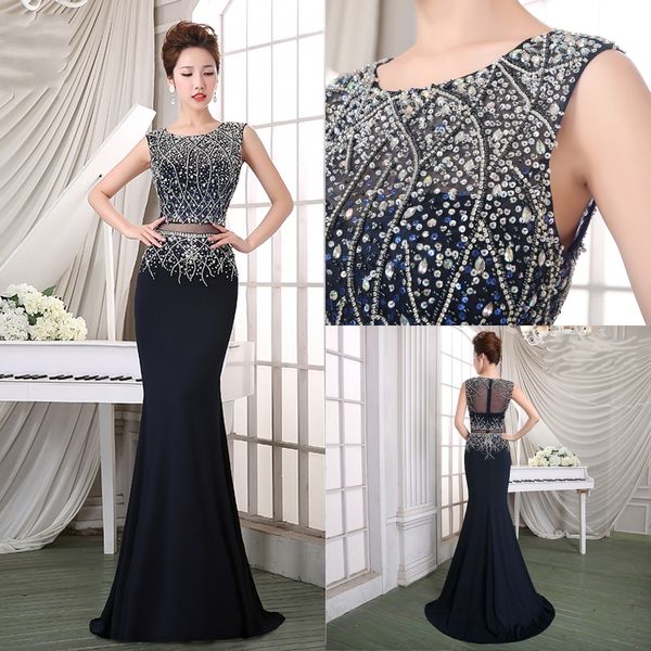 custom made new 2020 navy blue mermaid prom dresses fishtail long beaded jewelry elegant sequin evening dresses dh1187, Black;red
custom made new 2020 navy blue mermaid prom dresses fishtail long beaded jewelry elegant sequin evening dresses dh1187, Black;red