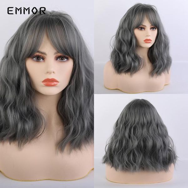 emmor long mix haze blue color synthetic natural wave wigs for white black women cosplay party costume or daily wear
emmor long mix haze blue color synthetic natural wave wigs for white black women cosplay party costume or daily wear