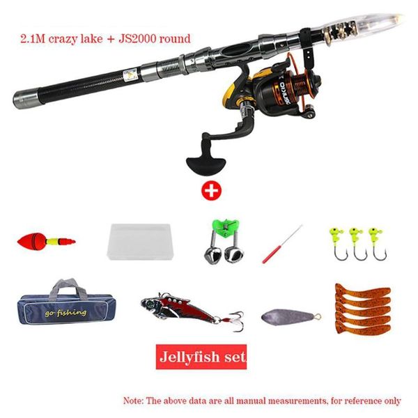 fishing rod combo 2.1m high strength carbon fishing rod+spinning reel wheel waterproof bag lures boat rod kit
fishing rod combo 2.1m high strength carbon fishing rod+spinning reel wheel waterproof bag lures boat rod kit