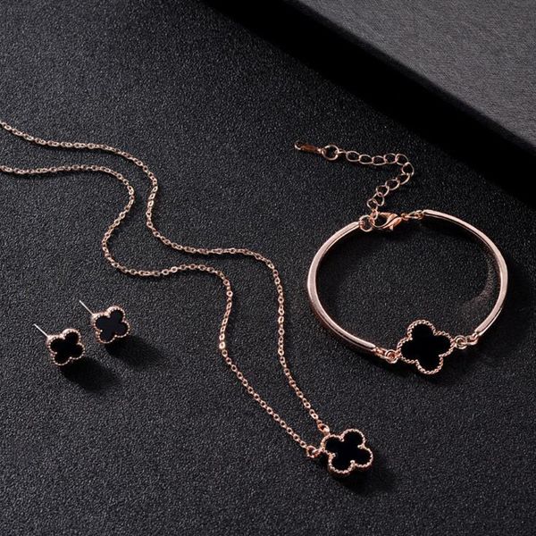 four-leaf clover popular jewelry necklace bracelet earrings ring creative simple accessories, Silver
four-leaf clover popular jewelry necklace bracelet earrings ring creative simple accessories, Silver