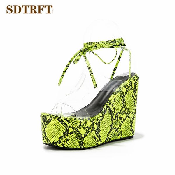 sdtrft platform summer 13cm serpentine sandals wedges high heels pumps women's gladiator peep toe shoes female sandalias mujer, Black
sdtrft platform summer 13cm serpentine sandals wedges high heels pumps women's gladiator peep toe shoes female sandalias mujer, Black
