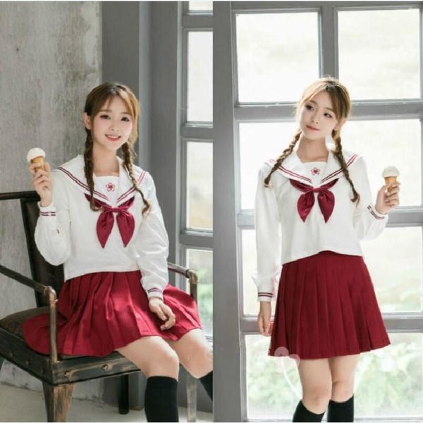 japanese korean anime girl cosplay costume sakura embroidered school uniforms cute girl sailor suit jk student uniform skirt, White
japanese korean anime girl cosplay costume sakura embroidered school uniforms cute girl sailor suit jk student uniform skirt, White