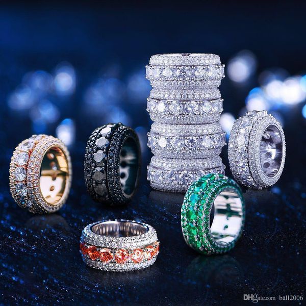 2019 hip hop mens gold ring iced out rings micro pave cubic zircon promise diamond finger rings luxury designer brand personality gift, Silver
2019 hip hop mens gold ring iced out rings micro pave cubic zircon promise diamond finger rings luxury designer brand personality gift, Silver