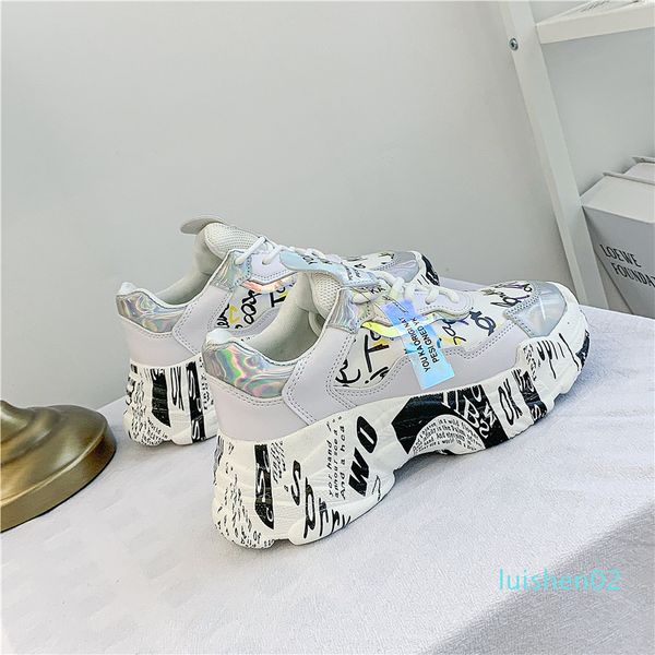 2019 autumn vulcanized shoes woman breathable round head sneakers women lace up platform casual shoes ladies spring running shoes l02, Black
2019 autumn vulcanized shoes woman breathable round head sneakers women lace up platform casual shoes ladies spring running shoes l02, Black