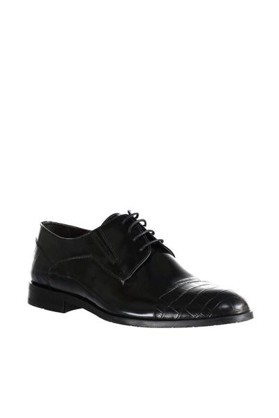 derimod genuine leather black men 's classic shoes