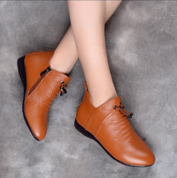 spring ladies shoes genuine leather ankle boots zipper autumn winter fashion lady pleated zipper single boots handmade, Black
spring ladies shoes genuine leather ankle boots zipper autumn winter fashion lady pleated zipper single boots handmade, Black