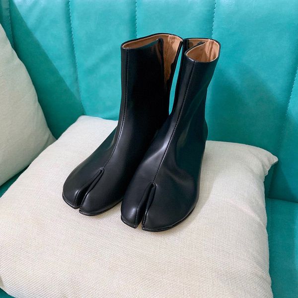 leather sock booties tabi cleft heel luxury fashion designer women ankle shoes trotters shoes grandma shoes tabi sock boots, Black
leather sock booties tabi cleft heel luxury fashion designer women ankle shoes trotters shoes grandma shoes tabi sock boots, Black