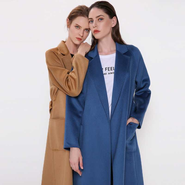 women's wool & blends 2021 autumn and winter style woolen overcoat water ripple double-sided cashmere clothes lady lengthened tie waist, Black
women's wool & blends 2021 autumn and winter style woolen overcoat water ripple double-sided cashmere clothes lady lengthened tie waist, Black