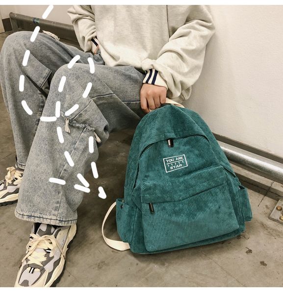 2020 simple and stylish schoolbag corduroy solid color wild school bag large capacity student backpack
2020 simple and stylish schoolbag corduroy solid color wild school bag large capacity student backpack