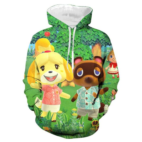 men hoodie game animal cosplay crossing print hoodie hooded sweatshirt pullover, Black
men hoodie game animal cosplay crossing print hoodie hooded sweatshirt pullover, Black