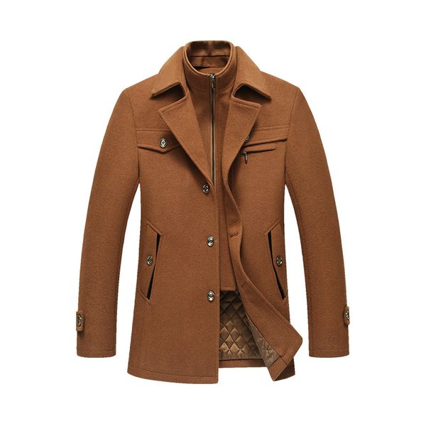 men's thick wool coat jacket can be moved with collar 4 colors winter coat for men m-4xl size sa-8, Black
men's thick wool coat jacket can be moved with collar 4 colors winter coat for men m-4xl size sa-8, Black