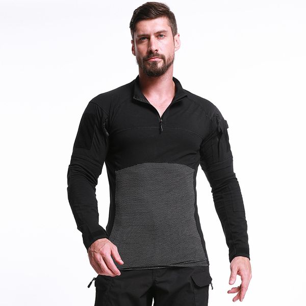 men tactical combat shirt casual camouflage t shirt multicam camo long sleeve riding training sport, Black;green
men tactical combat shirt casual camouflage t shirt multicam camo long sleeve riding training sport, Black;green