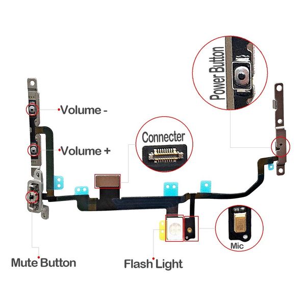 for iphone 8 8 plus power volume button mute switch flash light flex cable pre-installed metal bracket replacement
for iphone 8 8 plus power volume button mute switch flash light flex cable pre-installed metal bracket replacement
